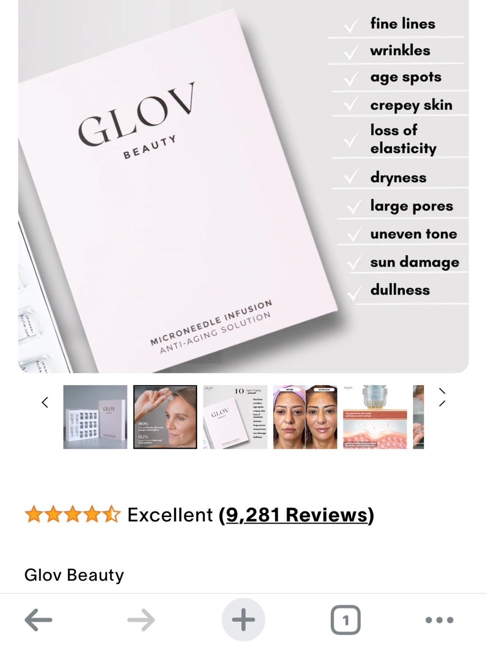 GLOV Beauty Microneedle Infusion Anti-Aging Kit